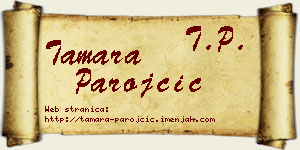 Tamara Parojčić vizit kartica